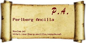 Perlberg Ancilla névjegykártya